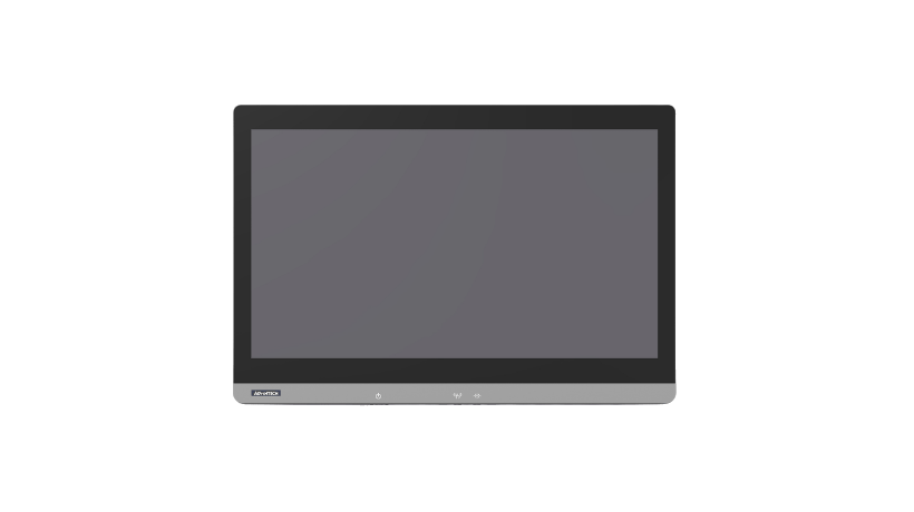 Front view of the Advantech POC-421 medical all-in-one computer, exact official manufacturer gallery photograph