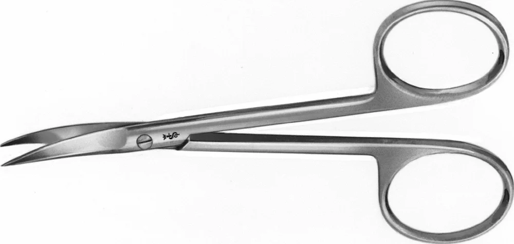 B. Braun Delicate Scissors (Iris Scissors), curved, delicate pattern, sharp/sharp, 95 mm (3 3/4"), article BC057R