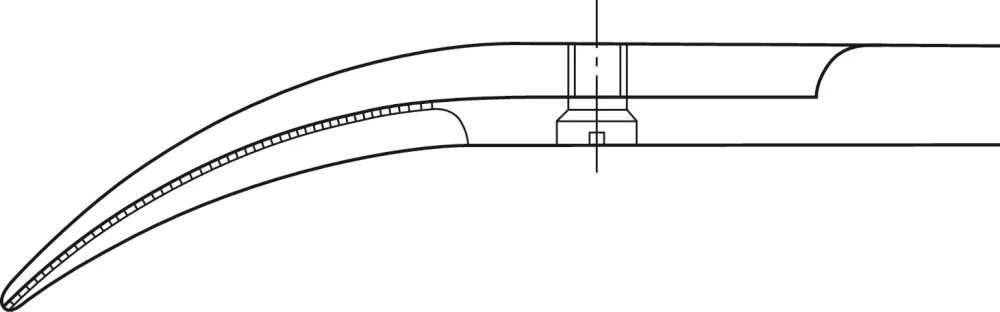 B. Braun LA GRANGE Delicate Scissors, curved, S-shaped, serrated (one blade), sharp/sharp, 115 mm (4 1/2"), article BC154R