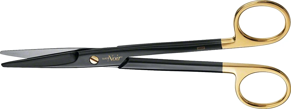 B. Braun MAYO Noir® Dissecting Scissors, straight, TC, heavy pattern, chamfered blades, blunt/blunt, 170 mm (6 3/4"), article BC252B