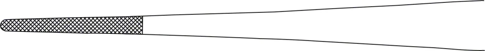 B. Braun DUROGRIP® Dressing Forceps (Tweezers), TC, straight, delicate, 200 mm (7 7/8"), jaw width: 2 mm, serrated (cross) (BD157R)