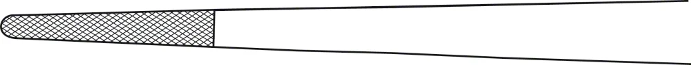 B. Braun DUROGRIP® Dressing Forceps (Tweezers), TC, straight, 250 mm (9 3/4"), jaw width: 2.30 mm, serrated (cross), article BD166R