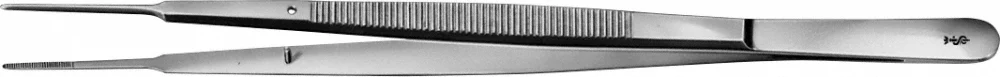 B. Braun GERALD Micro Dressing Forceps, straight, delicate, 175 mm (6 7/8"), jaw width: 1.40 mm, serrated (BD228R)
