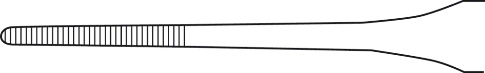 B. Braun GERALD Micro Dressing Forceps, straight, delicate, 230 mm (9"), jaw width: 1.50 mm, serrated, article BD230R