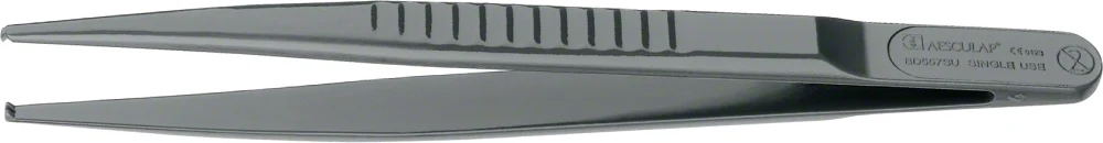 B. Braun SUSI® Tissue Forceps, straight, 145 mm (5 3/4"), jaw width: 2.80 mm, 1 x 2 teeth, sterile, disposable, article BD557SU