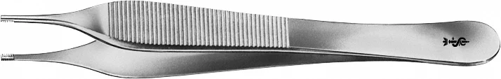 B. Braun ADSON-BROWN Tissue Forceps, straight, 120 mm (4 3/4"), jaw width: 1.80 mm, toothed, article BD700R