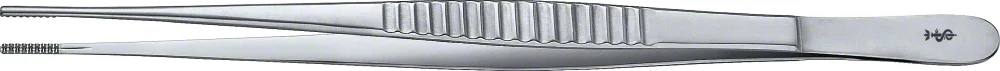 B. Braun RESANO Tissue Forceps (Cardiac Valve Forceps), straight, 230 mm (9"), jaw width: 2.40 mm, serrated (BD712R)