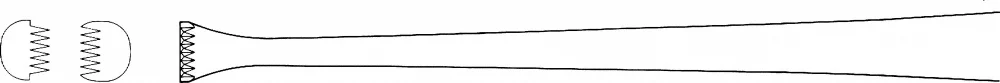 B. Braun NELSON Tissue Forceps (Lung Grasping Forceps), straight, 230 mm (9"), jaw width: 6 mm, 6 x 7 teeth, article BD802R