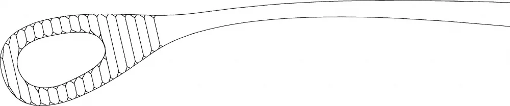 B. Braun KELLY Sponge/Tissue Forceps (Organ Grasping Forceps), oval, without ratchet, curved, 320 mm (12 1/2"), jaw: serrated, fenestrated, article BF135R
