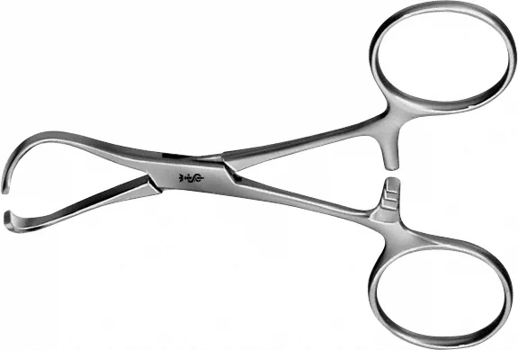 B. Braun LORNA Towel Clamp, curved, 95 mm (3 3/4"), non-perforating, blunt (BF461R)