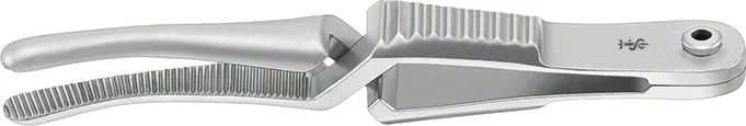 B. Braun JOHNS-HOPKINS Bulldog Clamp, curved, 56 mm (2 1/8"), jaw length: 23 mm (BH013R)