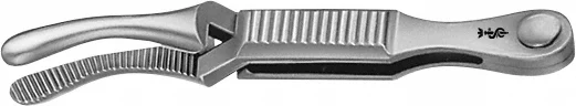 B. Braun DIEFFENBACH Bulldog Clamp, curved, 48 mm (2"), jaw length: 17 mm, article BH023R