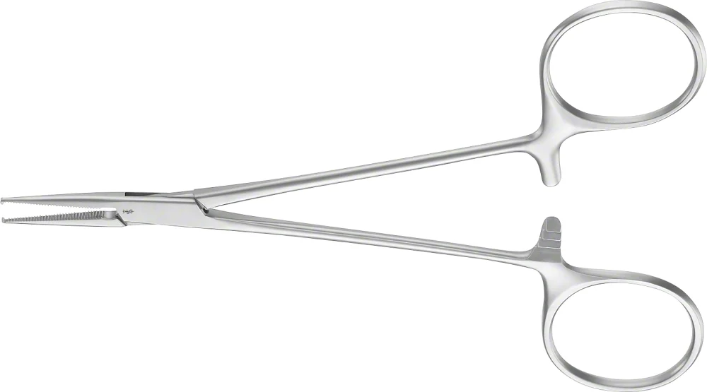B. Braun MICRO-HALSTED Hemostatic Forceps (Mosquito Forceps), straight, 125 mm (5"), delicate, 1 x 2 teeth (BH118R)
