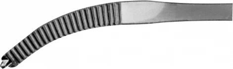 B. Braun MIKULICZ Hemostatic Forceps (Peritoneum Forceps), curved, 185 mm (7 1/4"), 1 x 2 teeth (BH949R)