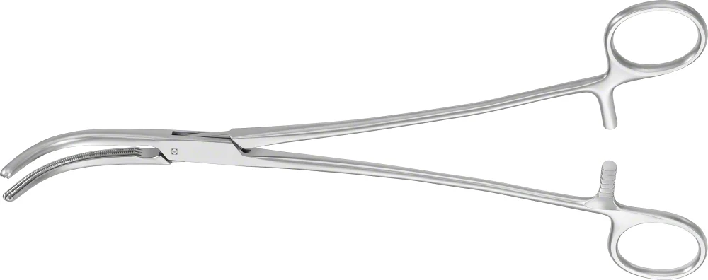 B. Braun WERTHEIM ATRAUMATA® Parametrium Clamp, curved, 240 mm (9 1/2"), toothing DE BAKEY, article BJ552R