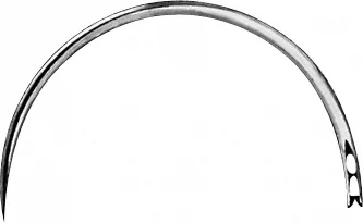 B. Braun Surgical Needle, round body, curved, 46 mm (1 3/4"), Ø 1 mm, Fig. 8 (BL168N)