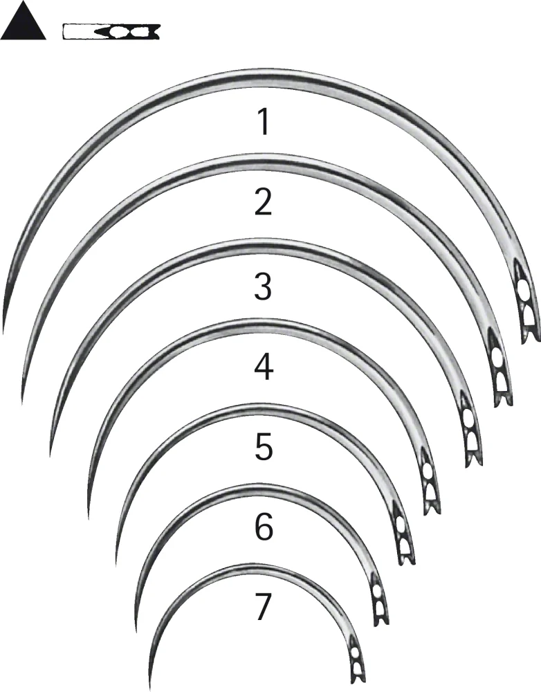 B. Braun Surgical Needle, triangular body, curved, 60 mm (2 3/8"), Ø 1.60 mm, Fig. 2 (BL252N)