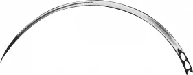 B. Braun Surgical Needle (Eye Needle), triangular body, curved, 30 mm (1 1/4"), Ø 0.60 mm, Fig. 1 (BL601N)