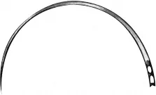 B. Braun Surgical Needle (Eye Needle), triangular body, curved, 30 mm (1 1/4"), Ø 0.60 mm, Fig. 1 (BL611N)