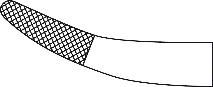 B. Braun STRATTE DUROGRIP® Needle Holder, TC, curved, curved sidewards, 210 mm (8 1/4"), jaw: with 0.5 mm pitch of serration, for suture up to 3/0, article BM095R