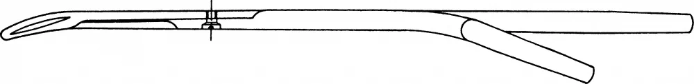 B. Braun GILLIES Needle Holder, angled, 160 mm (6 1/4"), jaw: serrated, jaw with longitudinal groove, one ring angled, for suture 4/0 - 6/0 (BM299R)