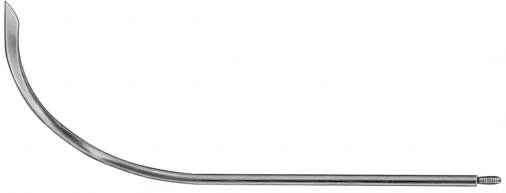 B. Braun Redon Spike (Guiding Needle), strongly curved, 190 mm (7 1/2"), Ø Charr. 10, knife tip, threaded, article BN913R