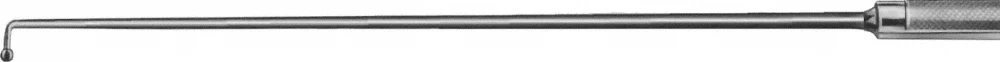 B. Braun CASPAR Nerve- and Vessel Hook, angled, 90 °, 245 mm (9 5/8"), straight, Ø 1.60 mm, 1 prong, jaw depth: 7 mm, bulb-headed tip, article BT089R