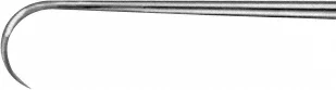 B. Braun EMMET Fistula Hook (Rake), 220 mm (8 3/4"), 1 prong, jaw depth: 6.80 mm, sharp (BT161R)