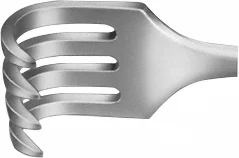 B. Braun KOCHER Retractor (Rake), 220 mm (8 3/4"), 4 prongs, jaw depth: 16 mm, jaw width: 20 mm, semi-sharp, article BT264R