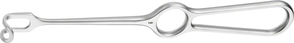 B. Braun MIDDELDORPF Retractor, 220 mm (8 3/4"), fenestrated, jaw depth: 15 mm, jaw width: 15 mm, article BT404R