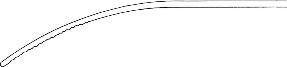 B. Braun KADER Abdominal/Intestinal Spatula, curved, 270 mm (10 5/8"), serrated, jaw width: 30 mm (BT746R)