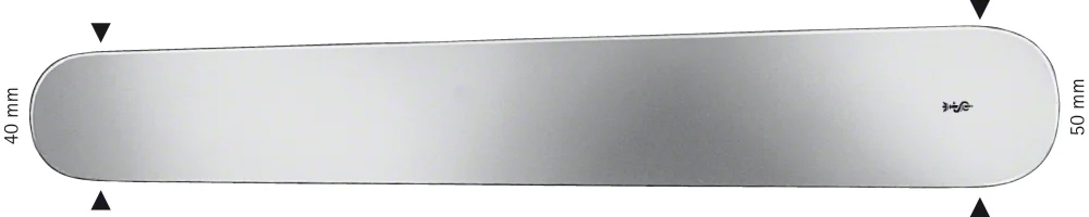 B. Braun HABERER Abdominal/Intestinal Spatula, straight, 305 mm (12"), malleable, tapered, double ended, jaw width: 40 mm (BT758R)