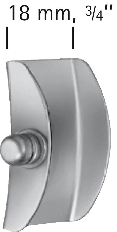 B. Braun COLLIN (BABY) Abdominal Retr.self-retaining, pair of blades, jaw depth: 18 mm, jaw width: 42 mm, with ball snap closure (BV326R)