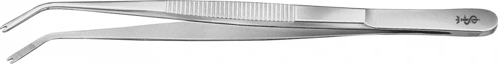 B. Braun Suture Forceps, angled, 150 mm (6"), jaw width: 2.80 mm, serrated (DA300R)