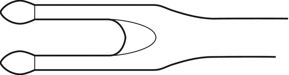 B. Braun Nasal Osteotome, curved, without handle, 185 mm (7 1/4"), width: 4 mm, article DO704R