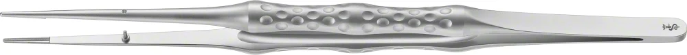 B. Braun ERGOPERIO Atraumatic Micro Forceps, straight, 180 mm (7"), jaw width: 1.50 mm, toothing DE BAKEY, round handle (DX070R)