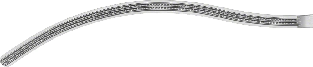 B. Braun KOCHER ATRAUMATA® Intestinal Clamp, curved, 280 mm (11"), soft and elastic, toothing DE BAKEY, jaw length: 136 mm, article EA207R
