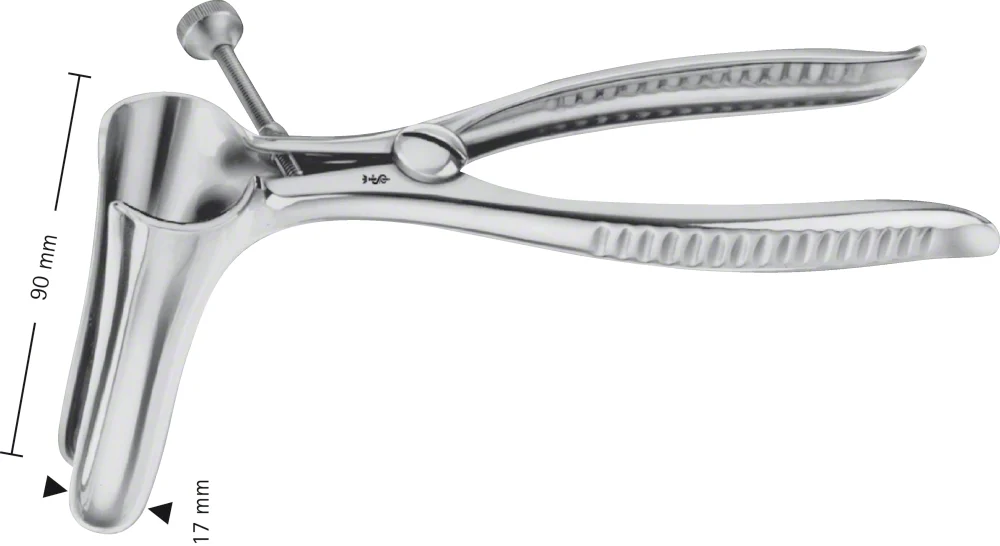 B. Braun SIMS Rectal Specula, 150 mm (6"), work. length: 90 mm, jaw width: 17 mm, article EA820R