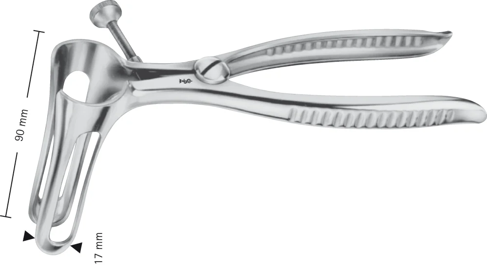 B. Braun SIMS Rectal Specula, 150 mm (6"), work. length: 90 mm, jaw width: 17 mm, article EA821R