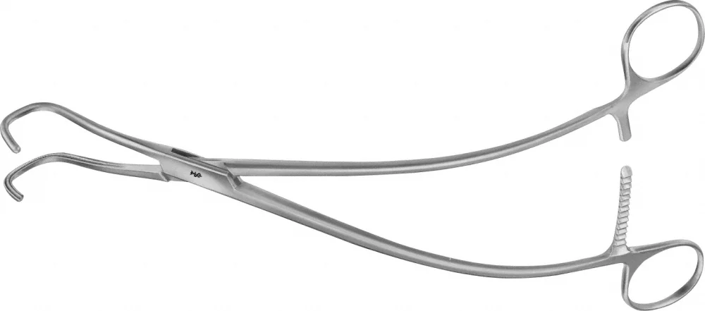 B. Braun ATRAUMATA® Ureter Forceps, S-shaped, curved, 240 mm (9 1/2"), jaw: toothing DE BAKEY (EF070R)