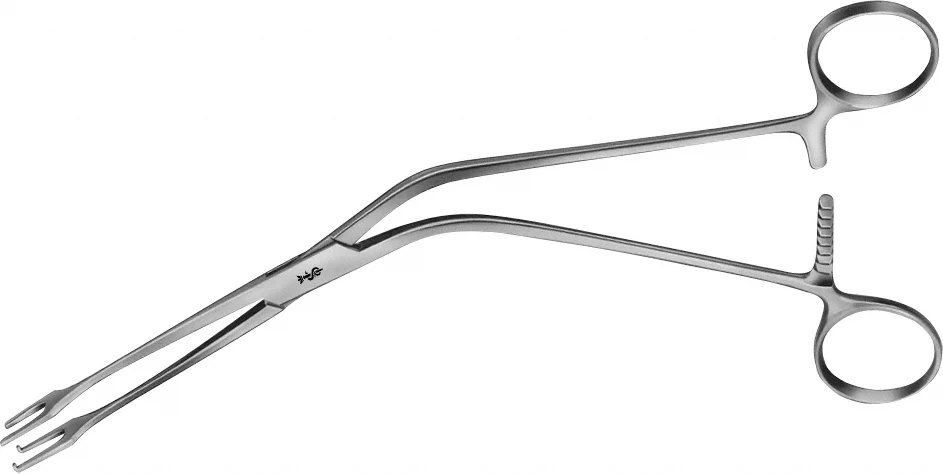 B. Braun MILLIN Suture Holding Forceps, curved to side, 245 mm (9 5/8") (EF168R)