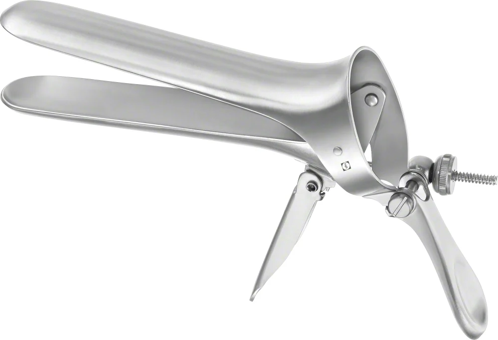 B. Braun CUSCO Vaginal Specula, narrow, long, swiss pattern, work. length: 110 mm, jaw width: 27 mm - 30 mm, article EL058R