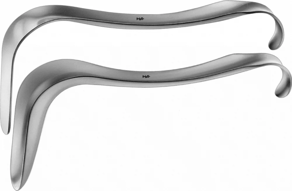 B. Braun KRISTELLER Vaginal Specula, lower and upper blade, 180 mm (7"), work. length: 75 mm, jaw width: 30 mm, cons. of EL442R, EL452R, article EL422R