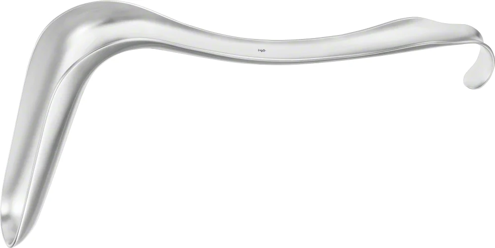 B. Braun KRISTELLER Vaginal Specula, lower blade, 220 mm (8 3/4"), work. length: 110 mm, jaw width: 36 mm, used with EL458R, article EL448R