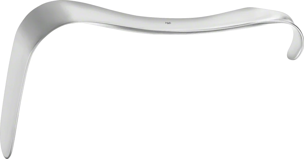 B. Braun KRISTELLER Vaginal Specula, upper blade, 185 mm (7 1/4"), work. length: 80 mm, jaw width: 25 mm, used with EL442R, article EL452R