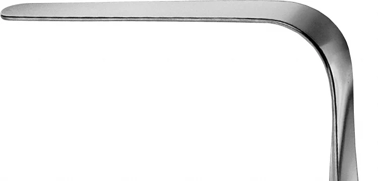 B. Braun KRISTELLER Vaginal Specula, upper blade, 220 mm (8 3/4"), work. length: 115 mm, jaw width: 16 mm, used with EL444R, article EL454R