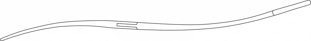 B. Braun DUPLAY Tenaculum Forceps, S-shaped, curved, 250 mm (9 3/4"), jaw: 1 x 1 prong, article EO130R