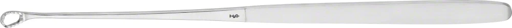 B. Braun HEANEY Uterine Curette, angled, 240 mm (9 1/2"), toothed, rigid, article ER025R
