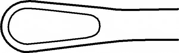 B. Braun RECAMIER Uterine Curette, #00, straight, 265 mm (10 1/2"), sharp, rigid, jaw width: 4.50 mm, article ER219R