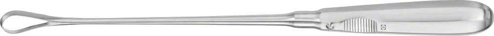 B. Braun RECAMIER Uterine Curette, #6, straight, 285 mm (11 1/4"), sharp, rigid, jaw width: 16.50 mm, article ER226R